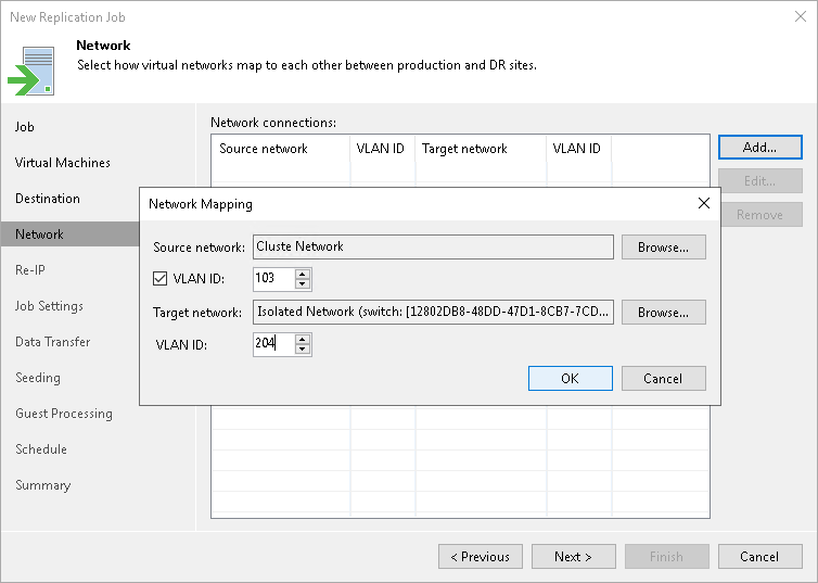 Step 8. Create Network Mapping Table