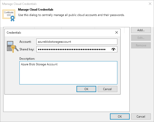 Microsoft Azure Storage Accounts (Shared Key)))