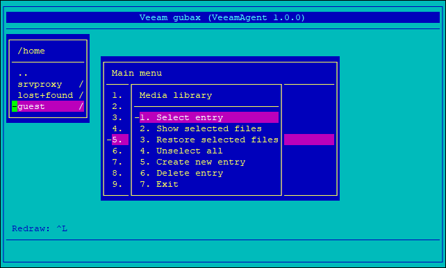 Restoring Files Using Media Library
