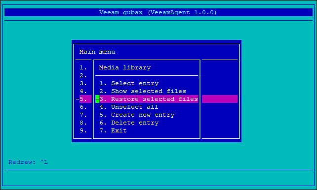 Restoring Files Using Media Library