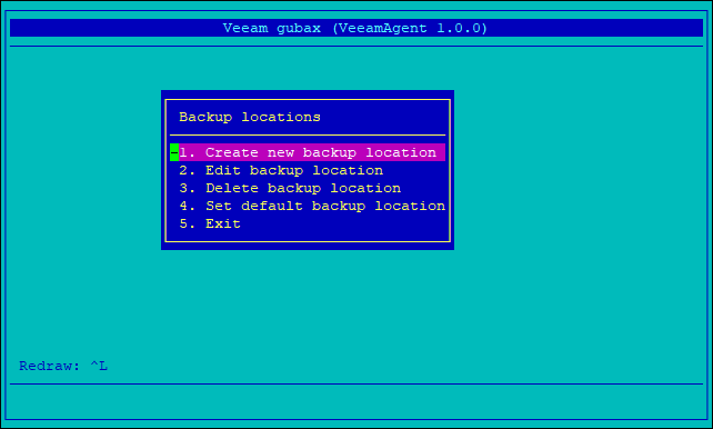 Step 2.2.b. Add Backup Location