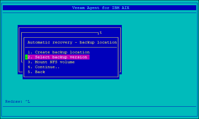 Step 2.3. Select Backup Version
