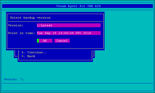 Step 2.3. Select Backup Version