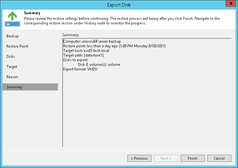 Step 6. Complete Restore Process