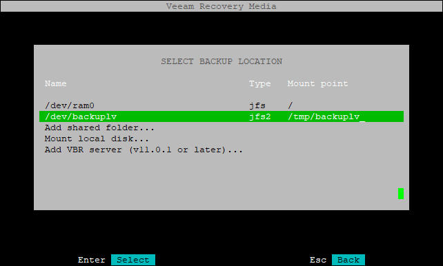 Selecting Local Drive