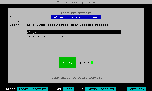 Step 7. Specify Advanced Restore Settings