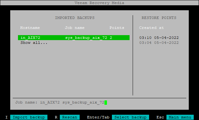 Step 5. Select Backup and Restore Point