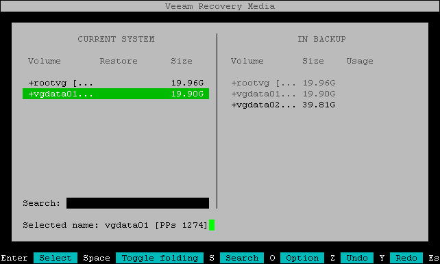 Mapping Target Volume Groups