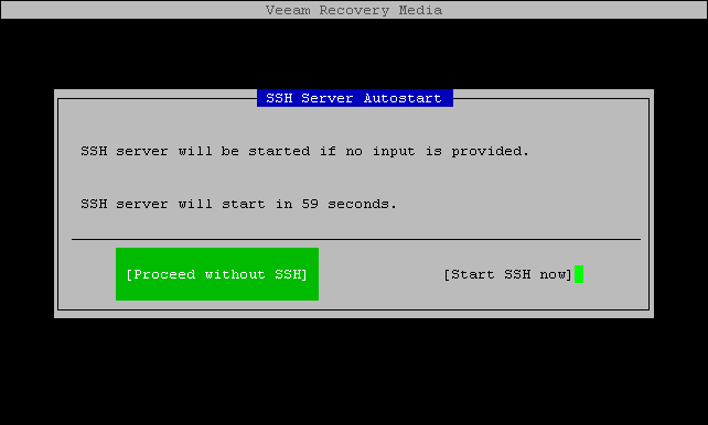 Booting from Veeam Recovery Media