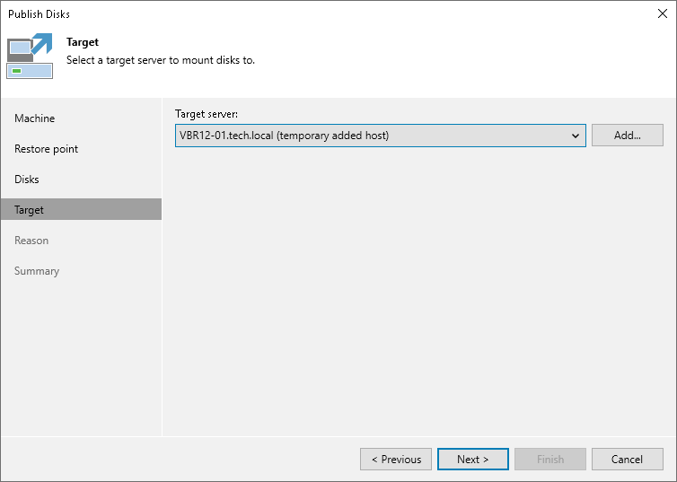 Step 5. Select Target Server
