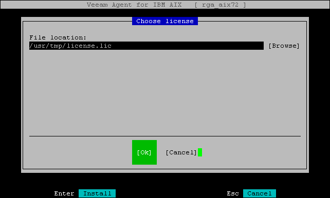 Installing License from Control Panel