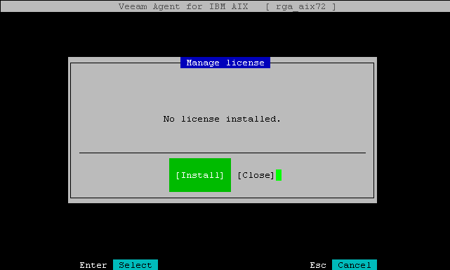 Installing License from Control Panel