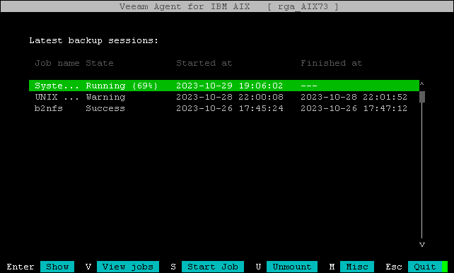 Viewing Job Session Progress