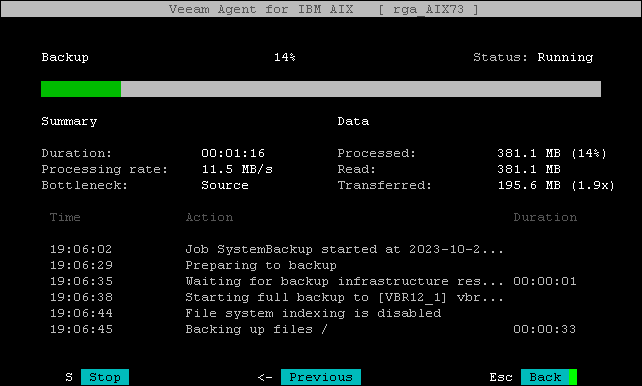 Viewing Real-Time Session Statistics and Log