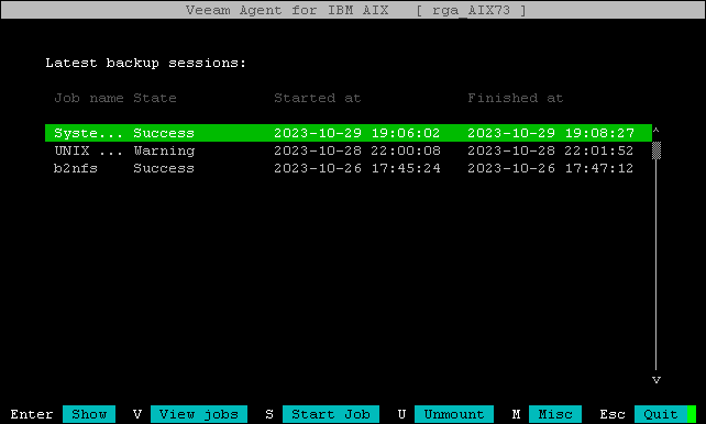 Viewing Job Session Result