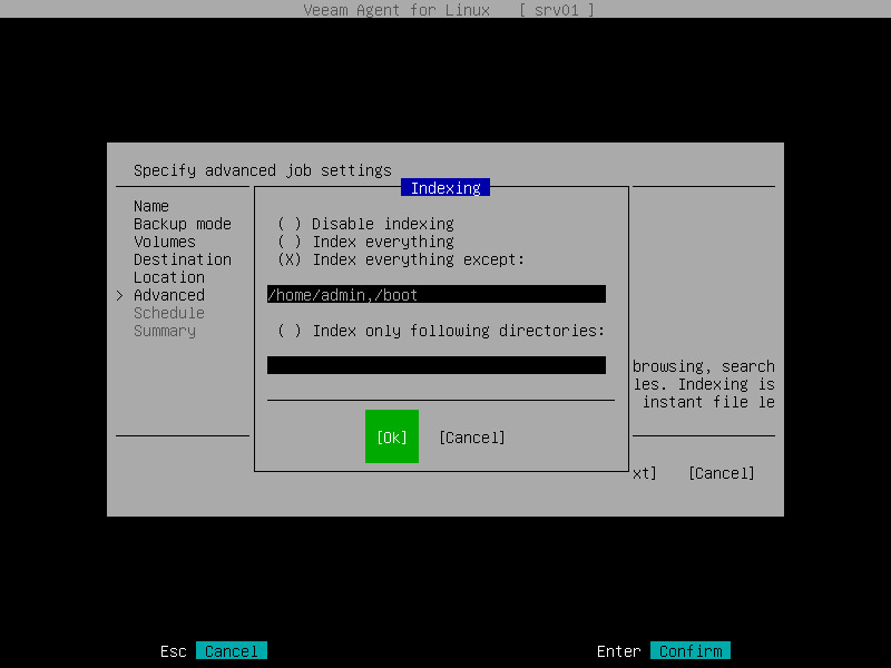 File Indexing Settings