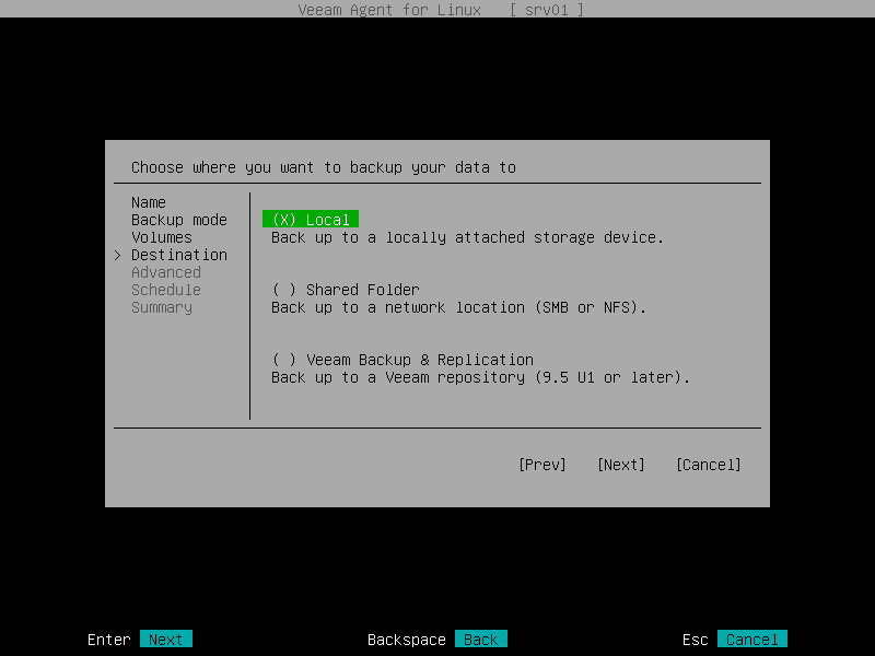 Step 6. Select Backup Destination