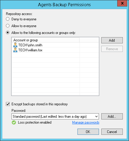 Setting Up User Permissions on Backup Repositories