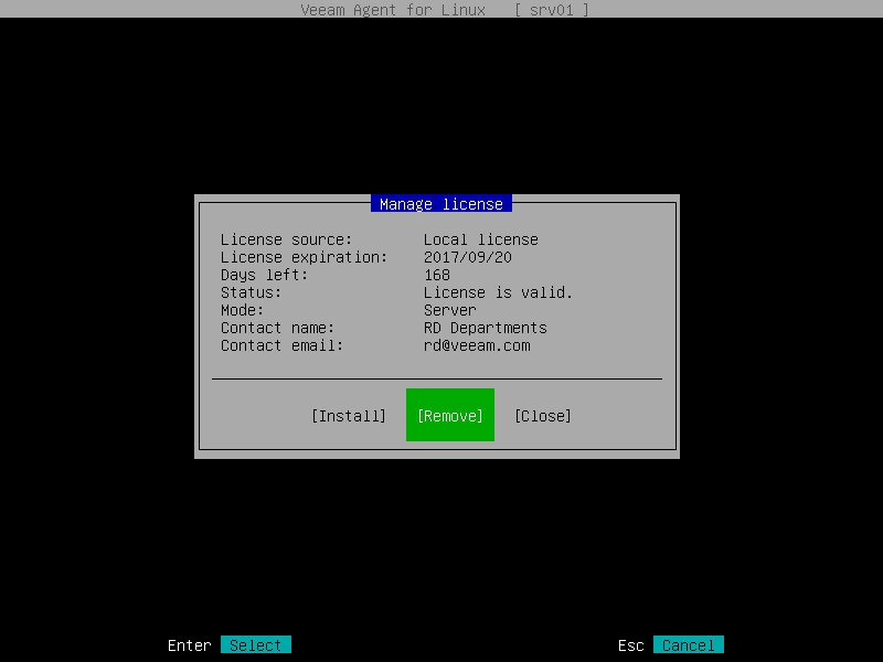 Removing License