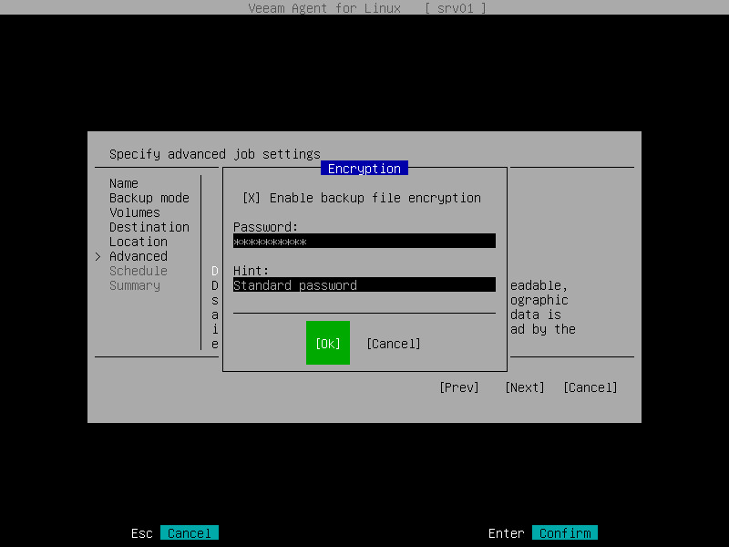 Data Encryption Settings