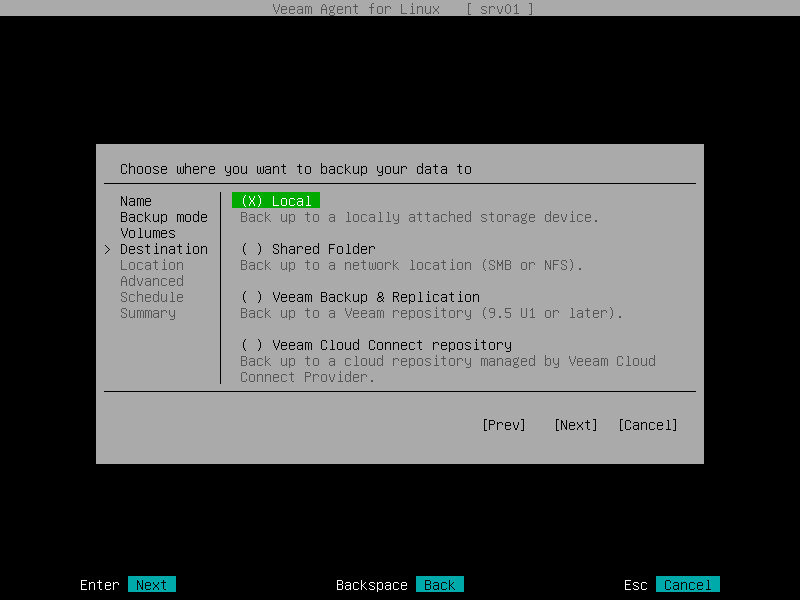 Step 5. Select Backup Destination