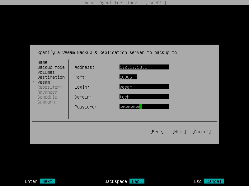 Veeam Backup Repository Settings