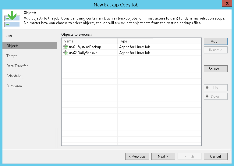 Performing Backup Copy for Veeam Agent Backups