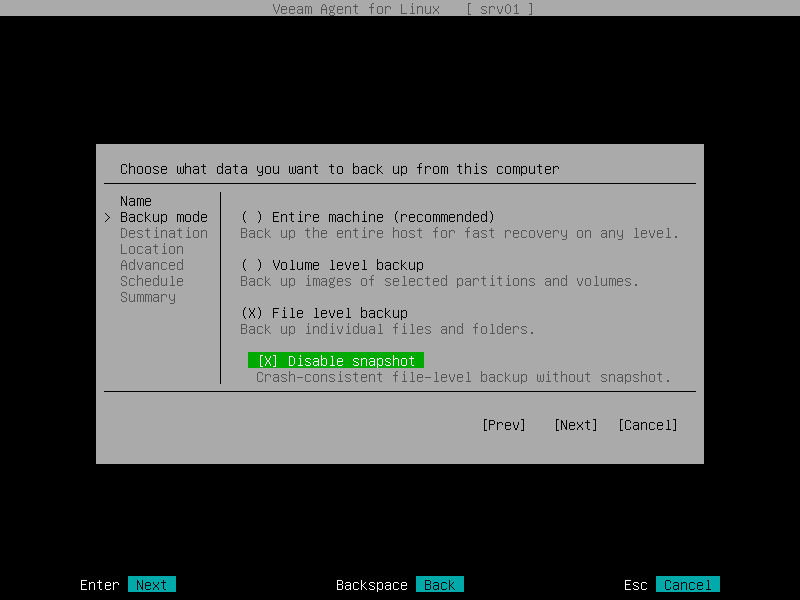 Step 3. Select Backup Mode