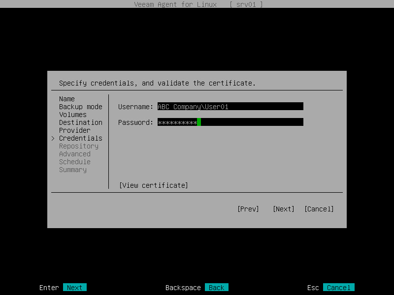 Veeam Cloud Connect Repository Settings