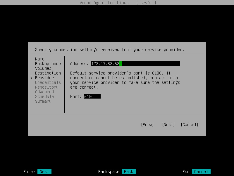 Veeam Cloud Connect Repository Settings