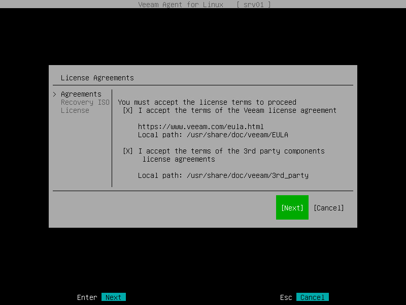 Step 1. Accept License Agreements
