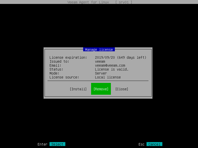 Removing License