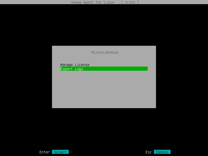 Exporting Logs with Control Panel