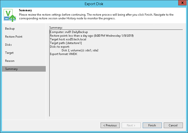 Step 6. Complete Restore Process