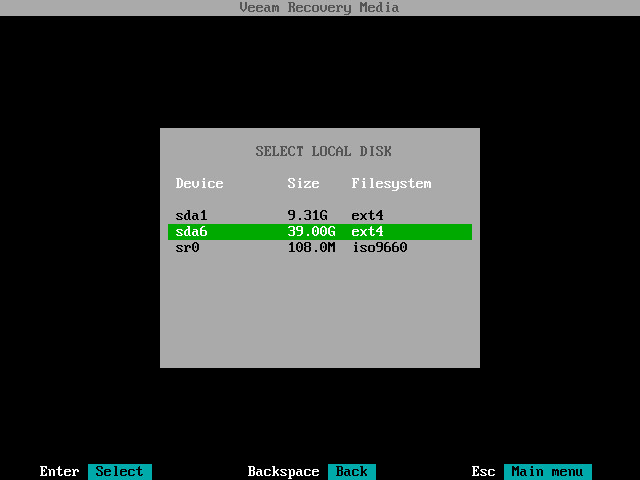 Selecting Local Drive