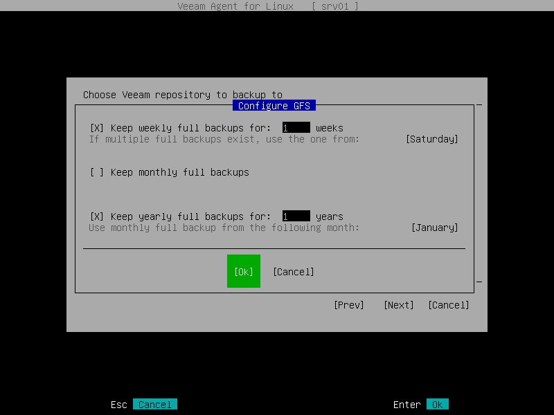 Step 7. Specify GFS Retention Settings