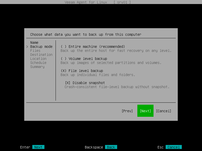 Step 3. Select Backup Mode