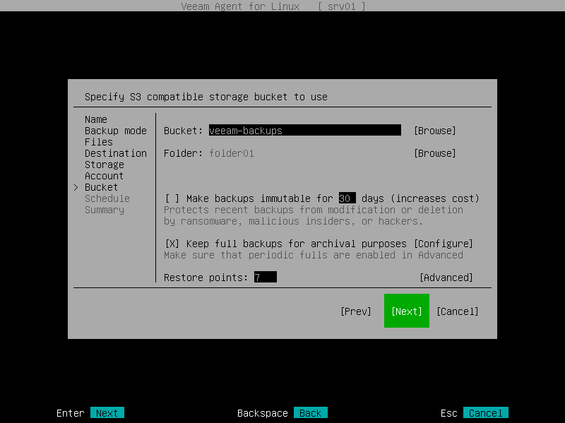 S3 Compatible Settings