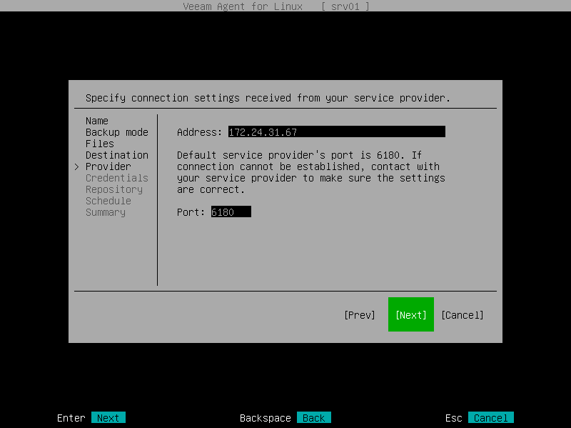 Veeam Cloud Connect Repository Settings