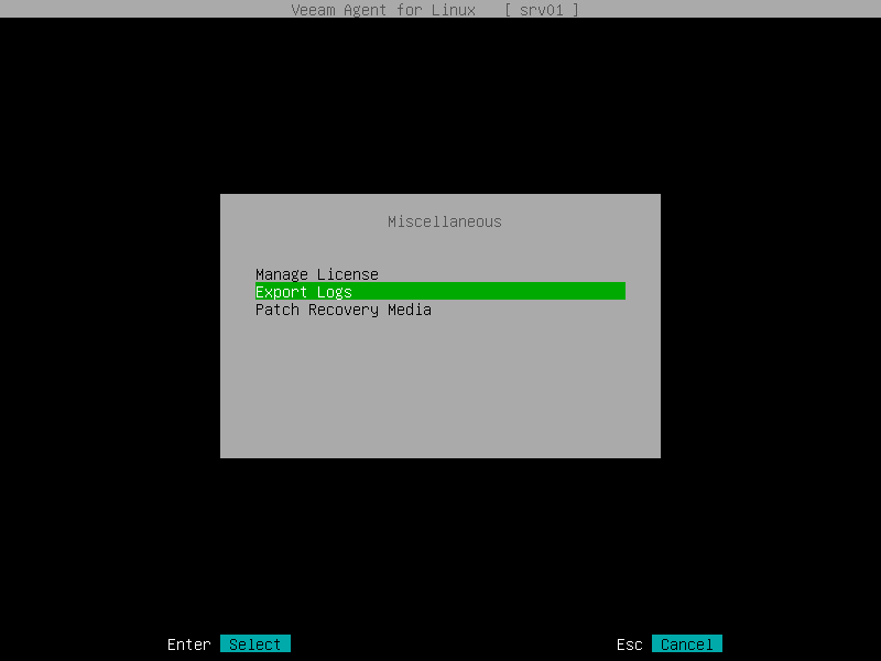 Exporting Logs with Control Panel