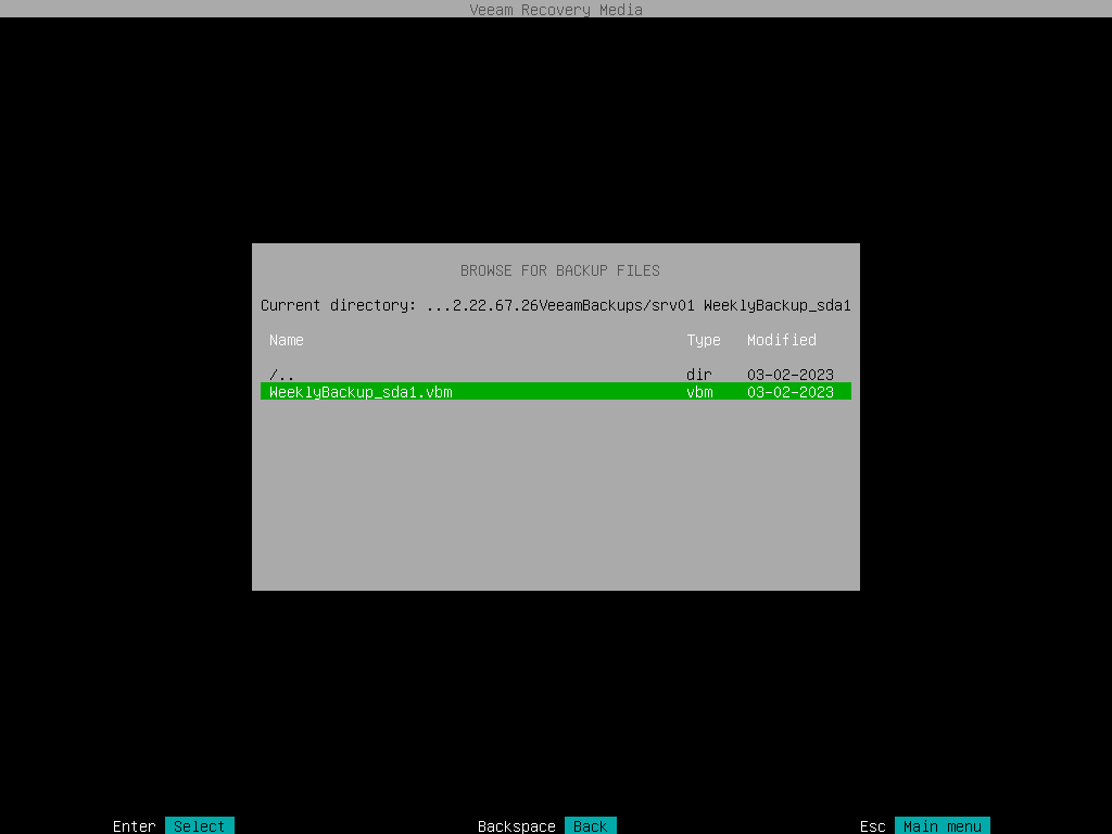 Step 6. Browse for Backup File