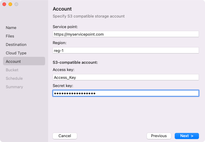 S3 Compatible Settings