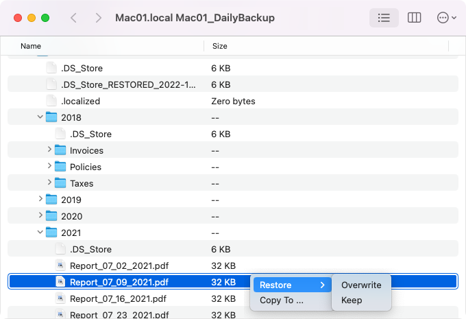 Step 2. Save Restored Files