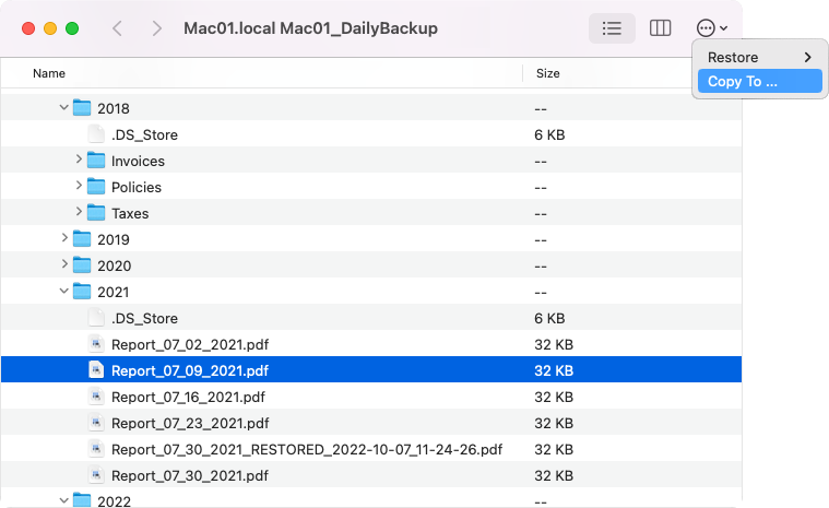 Step 2. Save Restored Files