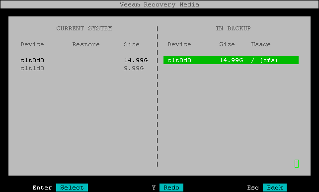 Mapping Source Disk to Target Disk