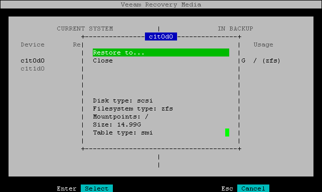 Mapping Source Disk to Target Disk