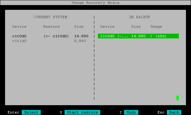 Mapping Source Disk to Target Disk