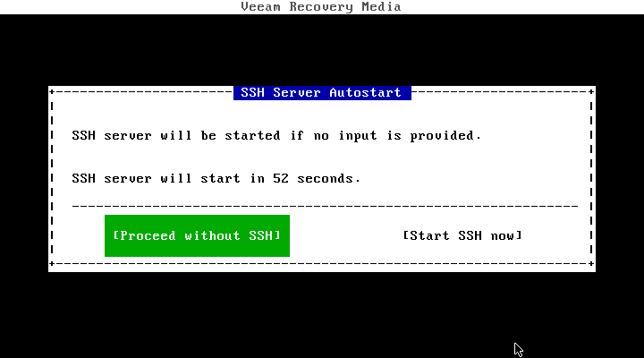 Booting from Veeam Recovery Media