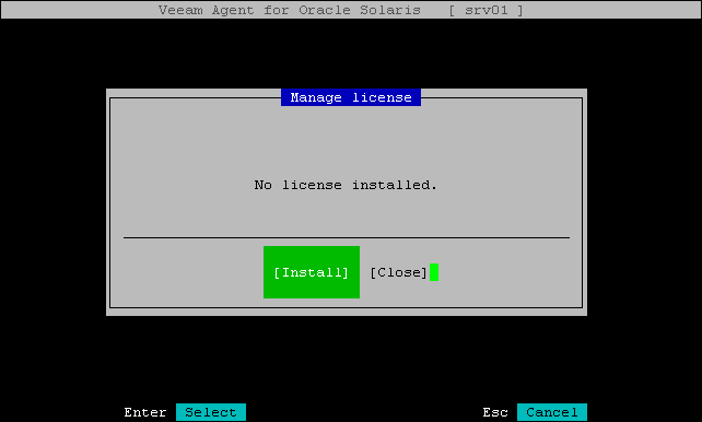 Installing License from Control Panel