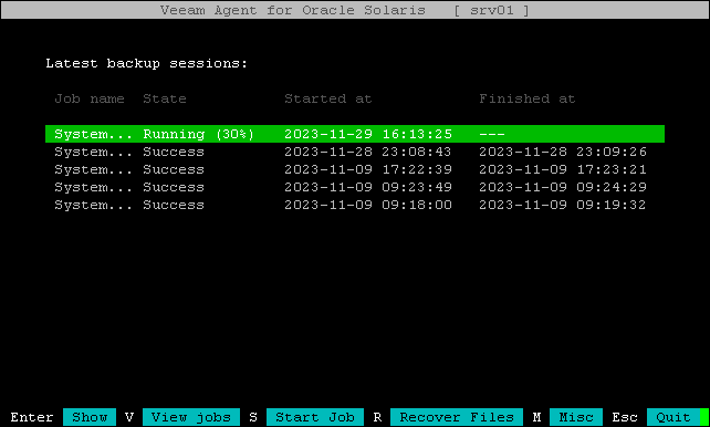 Viewing Job Session Progress